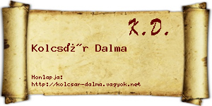 Kolcsár Dalma névjegykártya